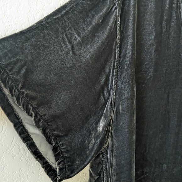 SOLD CP Shades x Free People Tunic Deep V-Neck T-Shirt Dress in Slate Gray - Picture 5 of 13